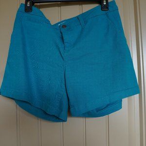 Market & Spruce Teal Short with Pockets Size 8